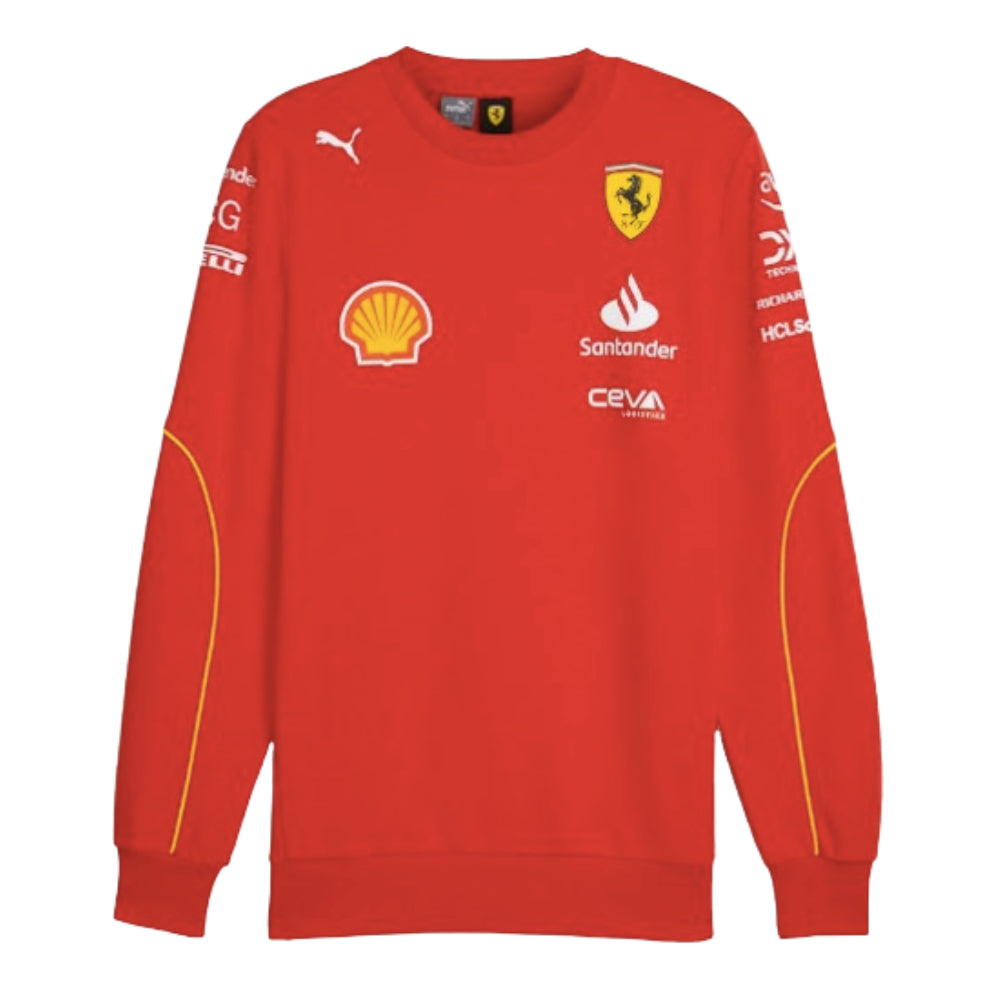 2024 Ferrari Team Crew Neck Sweatshirt (Red)_0