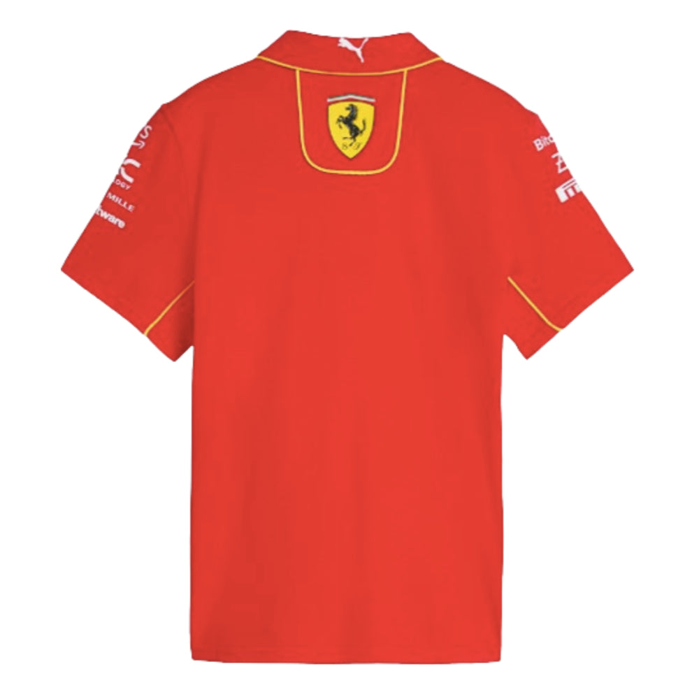 2024 Scuderia Ferrari Team Polo Shirt (Red) - Kids (Your Name)_1