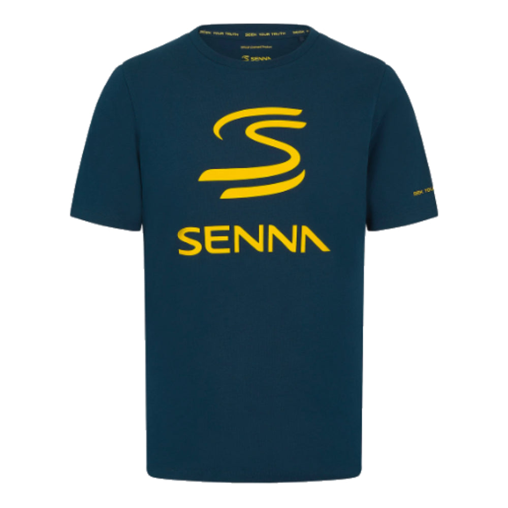 2024 Ayrton Senna Mens Logo T-Shirt (Navy)_0