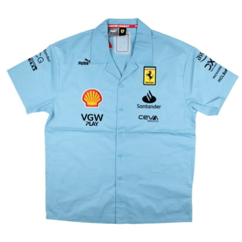 2024 Ferrari Team Miami Buttoned Shirt (Blue)_0