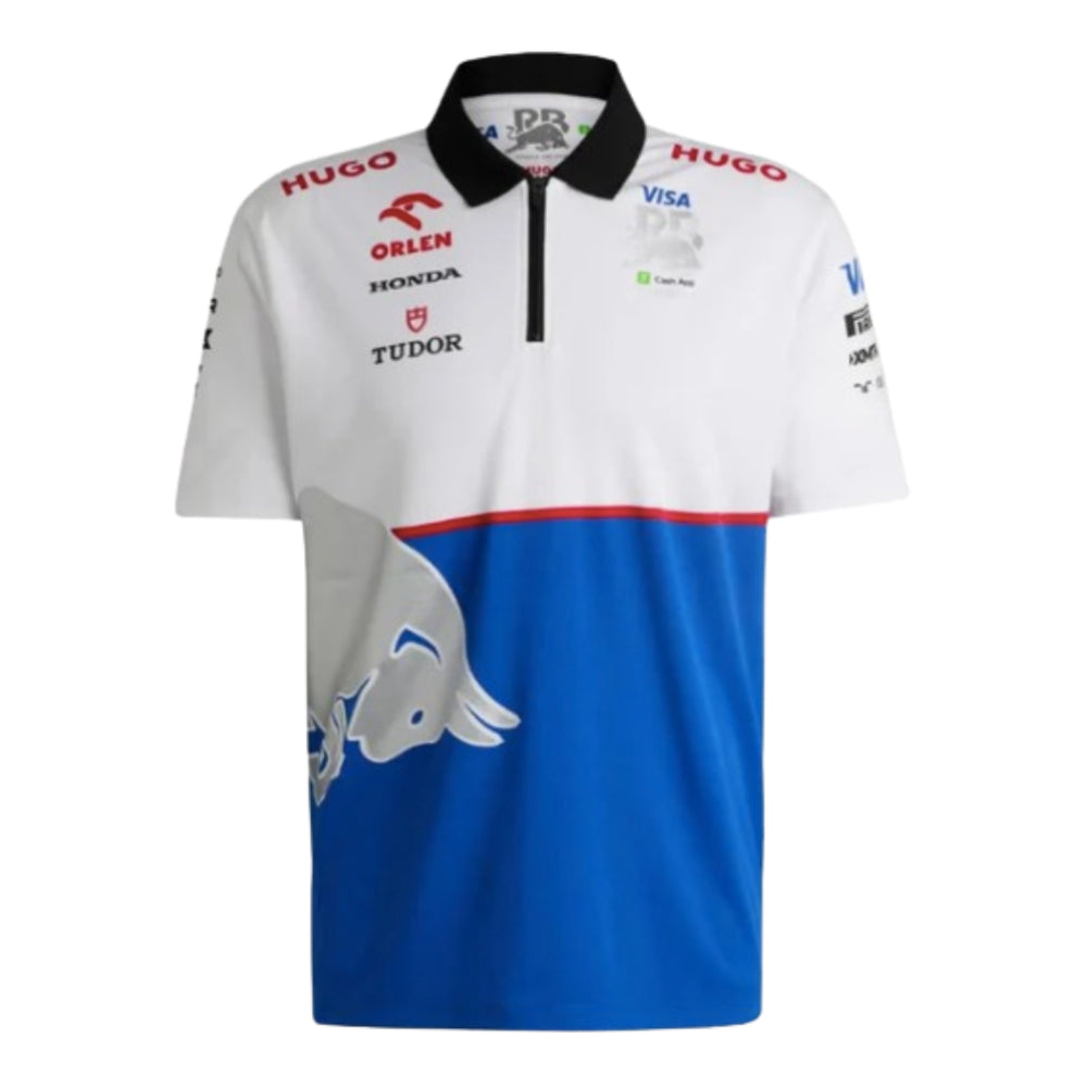 2024 Racing Bulls Visa Cash App Polo Shirt (White)_0