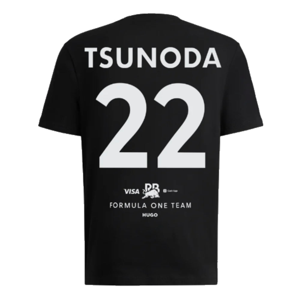 2024 Visa Cash App RB Yuki Tsunoda Driver T-Shirt (Black)_0