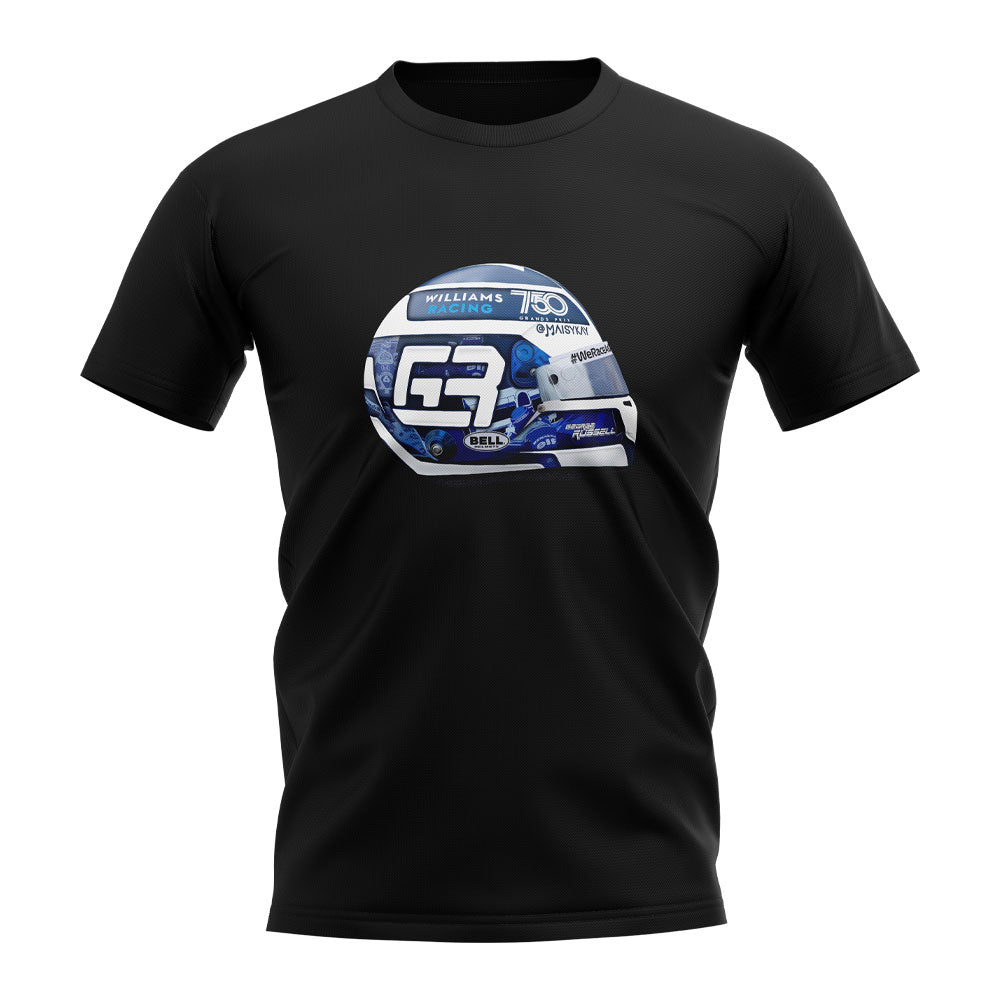 George Russell 2021 Williams Anniversary Helmet T-Shirt (Black)