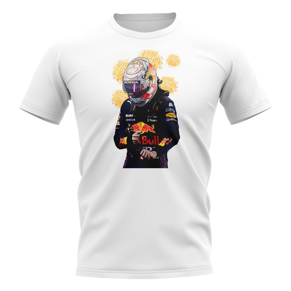 Max Verstappen 2021 World Champion T-Shirt (White)