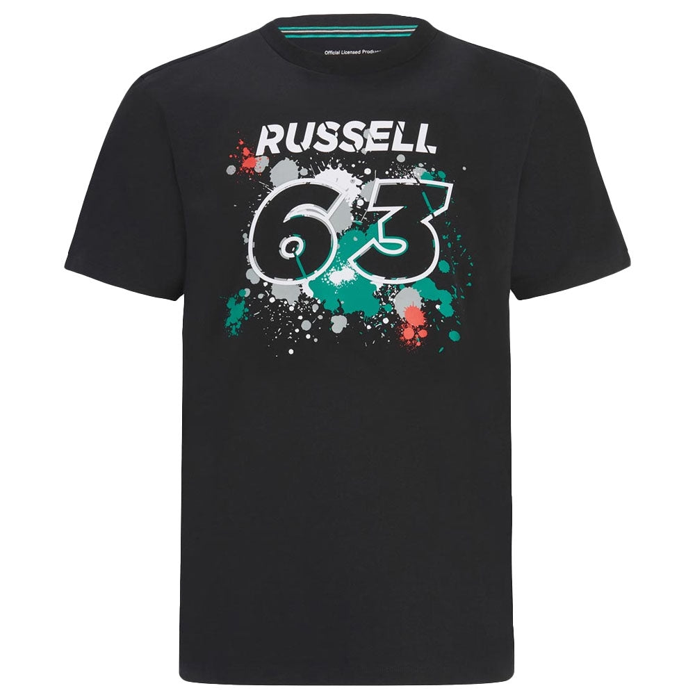 2022 Mercedes George Russell #63 T-Shirt (Black)_0