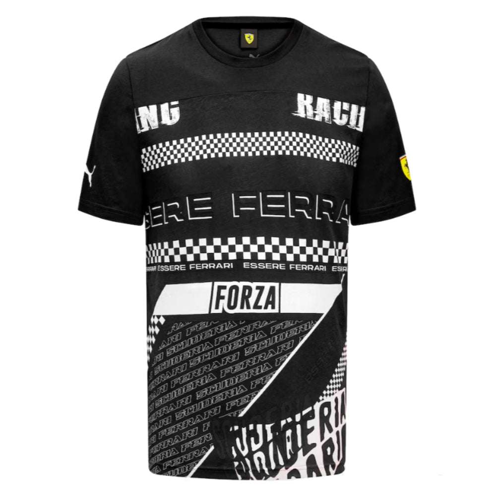 2023 Ferrari Fanwear Graphic Tee (Black)_0